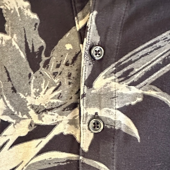 Express Charcoal Floral Men's Shirt - Picture 4 of 4